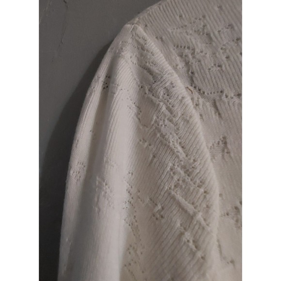 Chico's  Tops Blouse Sweater, Crochet, Cotton, Nilon, Rayón. Pretty, Spandex. - Picture 6 of 9